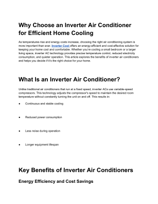 Why Choose an Inverter Air Conditioner for Efficient Home Cooling (1)