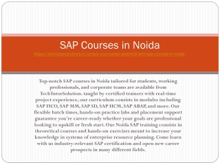 SAP Courses in Noida