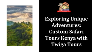 Experience the Thrill of Custom Safari Tours Kenya  Twiga Tours