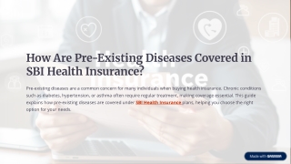 Pre-Existing Disease Coverage Explained in SBI Health Insurance Plans