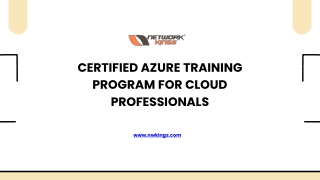 Certified Azure Training Program for Cloud Professionals