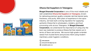 Dhana Dal Suppliers in Telangana