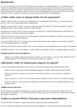 Aprovechando las tendencias locales con Amazon Seller España