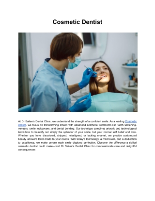 Cosmetic Dentist