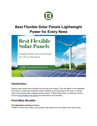 Power Anywhere with These Top Flexible Solar Panels