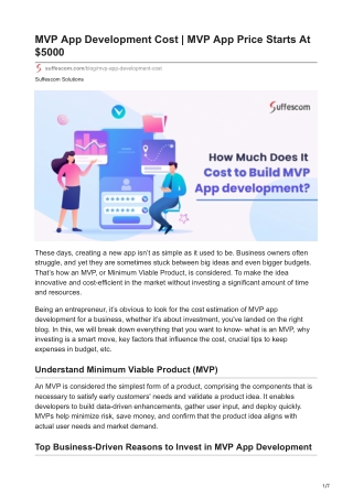 How to Accurately Estimate MVP App Development Cost in 2025