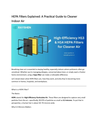 Breathe Cleaner Air with Advanced HEPA Filter Technology