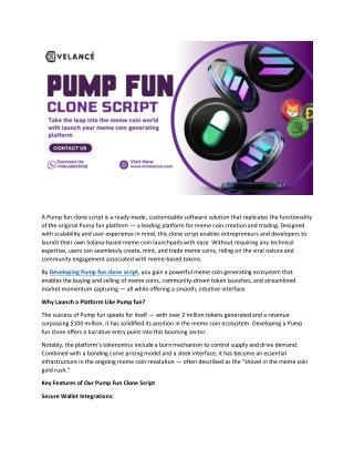Pump fun clone script : Explore the Future of Meme Coin Generation Platforms