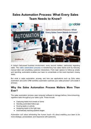 Sales Automation Process: What Every Sales Team Needs to Know