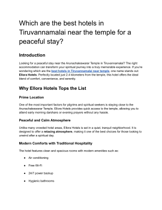 Which are the best hotels in Tiruvannamalai near the temple for a peaceful stay_ (1)