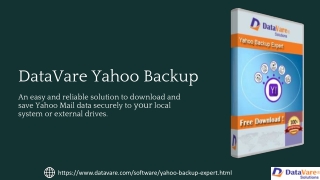 Professional Yahoo Mail Backup by DataVare Software