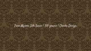 Buy Online Pure Mysore Silk Sarees at Rajsilkvilla Hubli