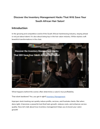 Run Your South African Salon Smarter with Inventory Control Tools