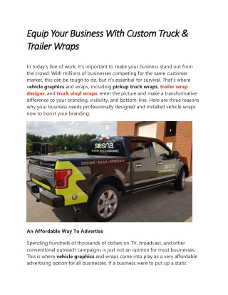 equip your business with custom truck equip your