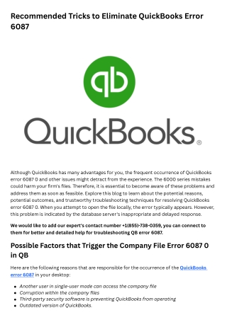 recommended tricks to eliminate quickbooks error
