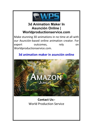 3d animation maker in asunci n online