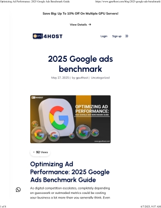 Optimizing Ad Performance_ 2025 Google Ads Benchmark Guide