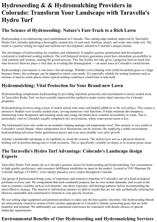 hydroseeding hydromulching providers in colorado