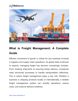What is Freight Management_ A Complete Guide