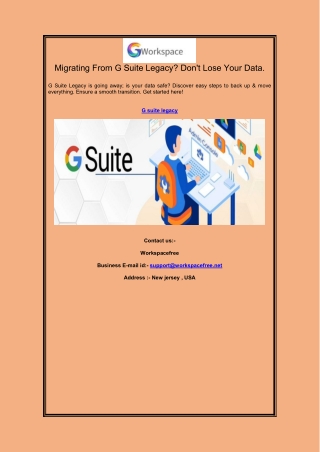 migrating from g suite legacy don t lose your data
