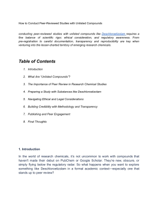 The Science of SAR (Structure–Activity Relationship) in RCs