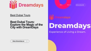 Best Dubai Tours Explore the Magic of the City with DreamDays