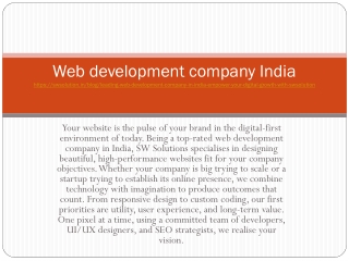 Web development company india