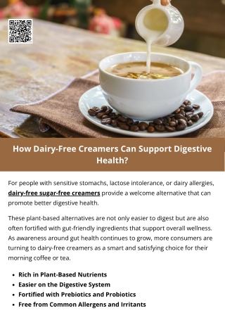 How Dairy-Free Creamers Can Support Digestive Health?
