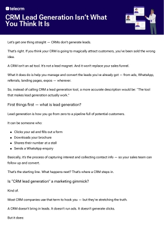 crm lead generation isn t what you think it is