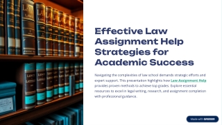 Effective Law Assignment Help: Strategies for Academic Success