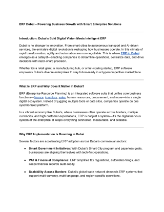 ERP Dubai