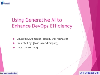 Generative AI For DevOps Training Bangalore | Generative AI