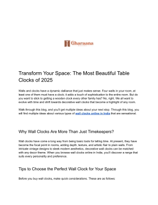 Transform Your Space_ The Most Beautiful Table Clocks of 2025