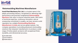 rotomoulding machines manufacture