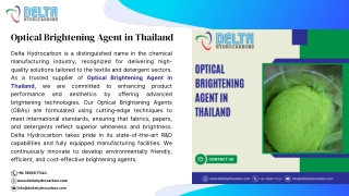 Optical Brightening Agent in Thailand