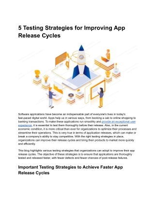 5 Testing Strategies for Improving App Release Cycles