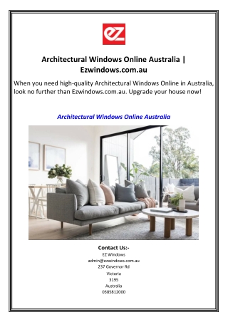 architectural windows online australia ezwindows