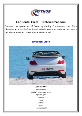 Car Rental Crete  Creterentcar.com