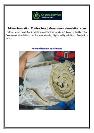 Miami Insulation Contractors  Greenserviceinsulation.com(1)