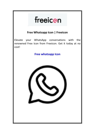 Free Whatsapp Icon  Freeicon