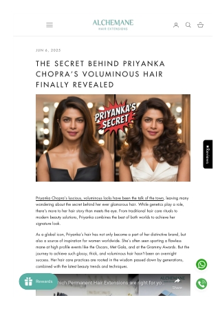 The Secret Behind Priyanka Chopra’s Voluminous Hair Finally Revealed