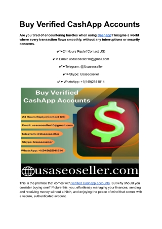 Buy Verified CashApp Accounts