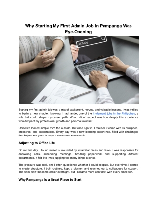 Tier 2 JobTipsPH _ Why Starting My First Admin Job in Pampanga Was Eye-Opening