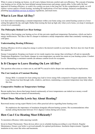 when it comes to heating our homes we all want