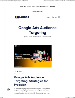 Google Ads Audience Targeting: Strategies for Precision