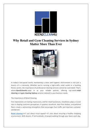Office Cleaning Near Me | keen2clean4u