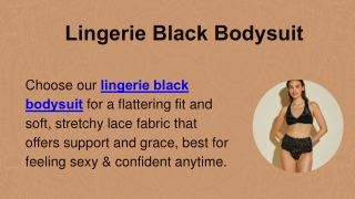 Lingerie Black Bodysuit