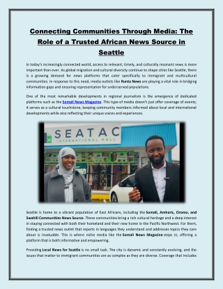 connecting communities through media the role