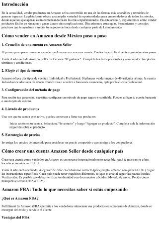 Vender productos fáciles en Amazon y ganar dinero sin complicaciones