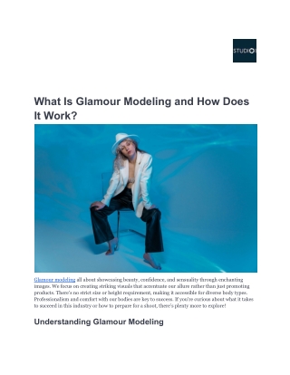 what is glamour modeling and how does it work